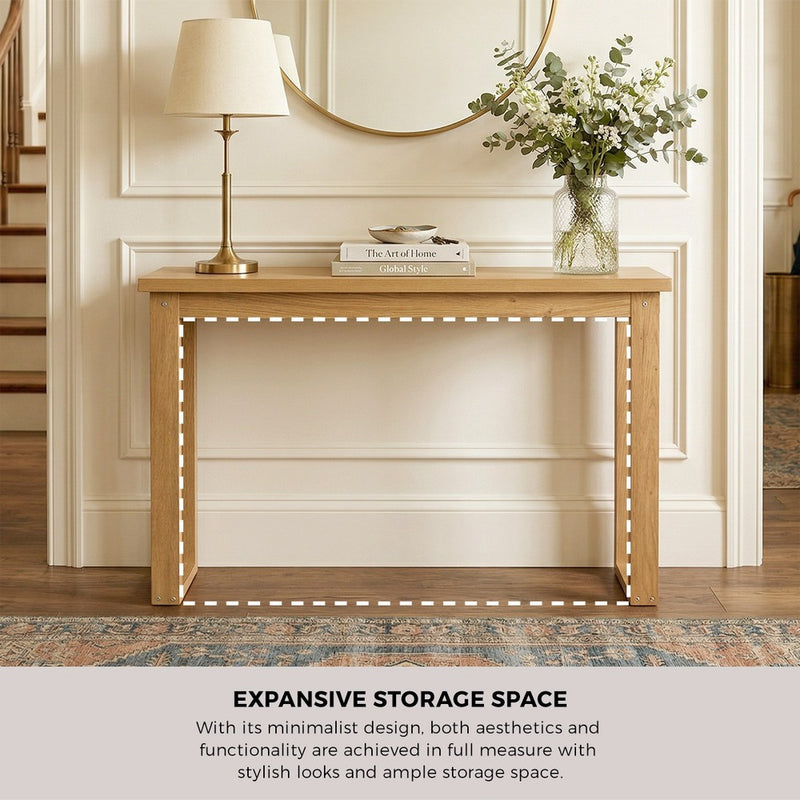 Oikiture Console Table Narrow Hall Entryway Desk Table Display Shelf
