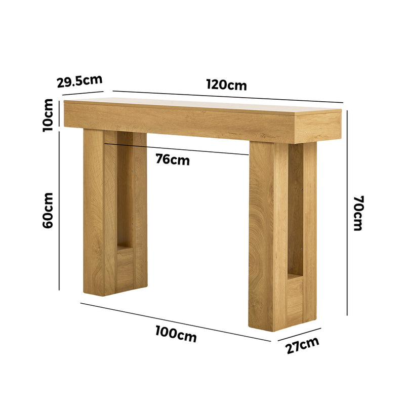 Oikiture Console Table Hallway Narrow Sofa Side Desk Storage Rack