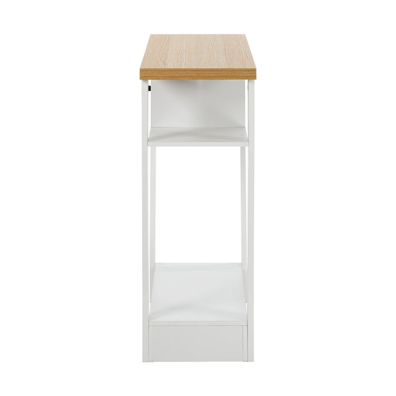 Oikiture Console Table 1 Drawer Hallway Storage Shelf Side Desk WH&WD