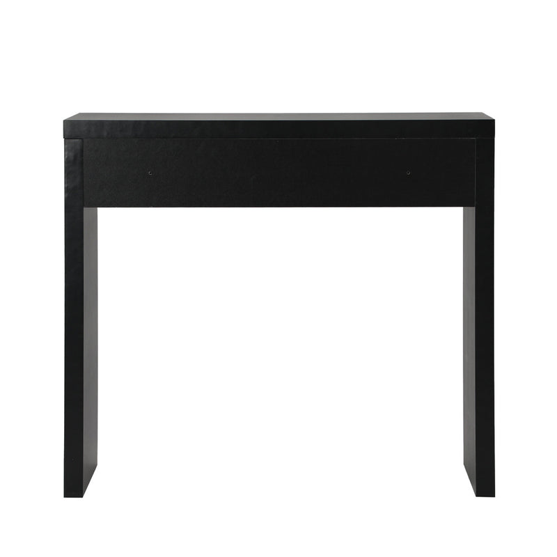 Oikiture Console Table with Drawer Black