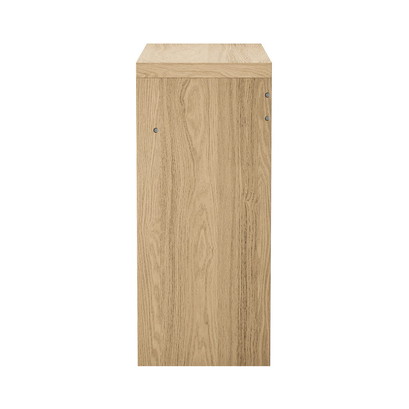 Oikiture Console Table Wood with Drawer Natural