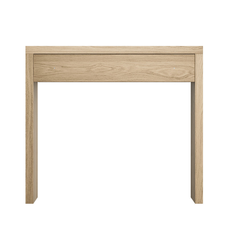 Oikiture Console Table Wood with Drawer Natural