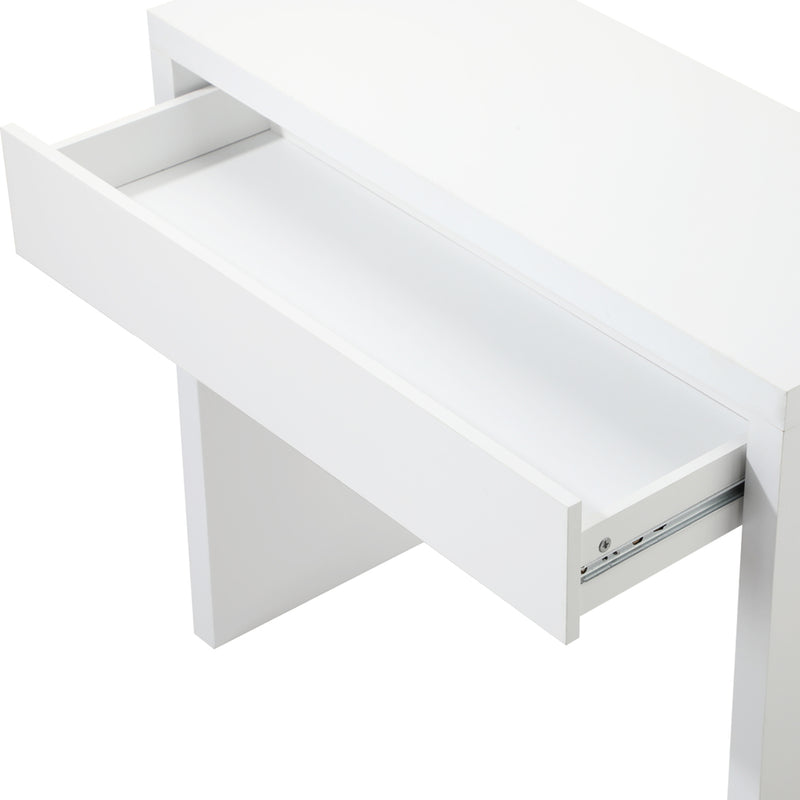 Oikiture Console Table with Drawer White