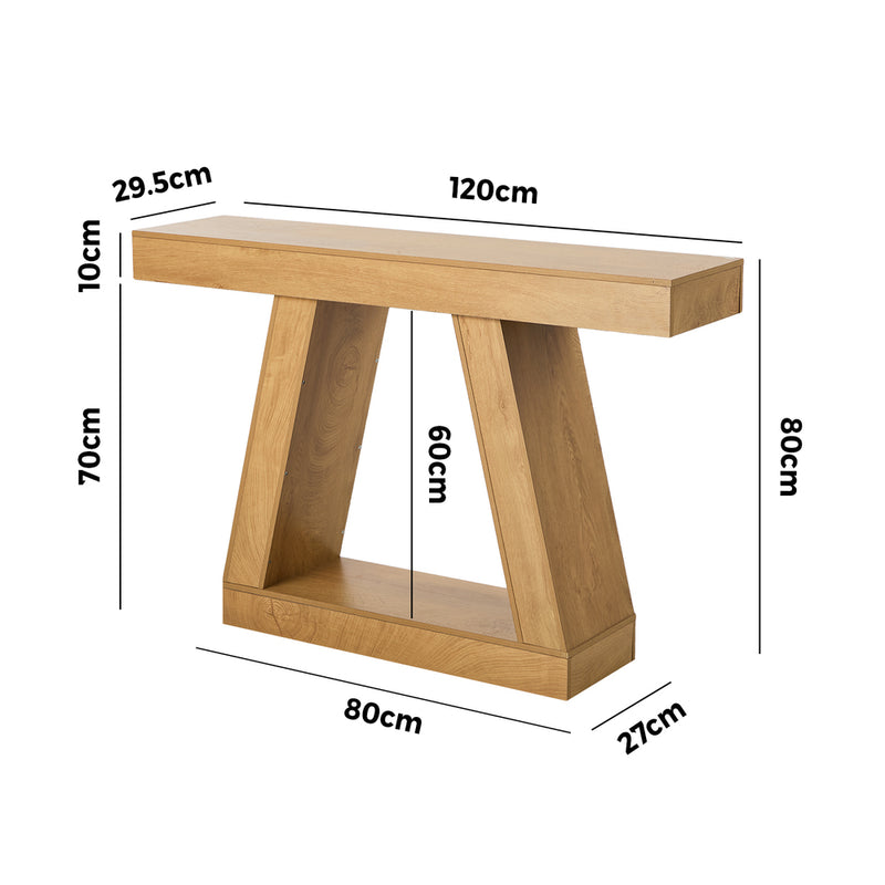 Oikiture Console Table Hallway Narrow Table Entryway Display Shelf
