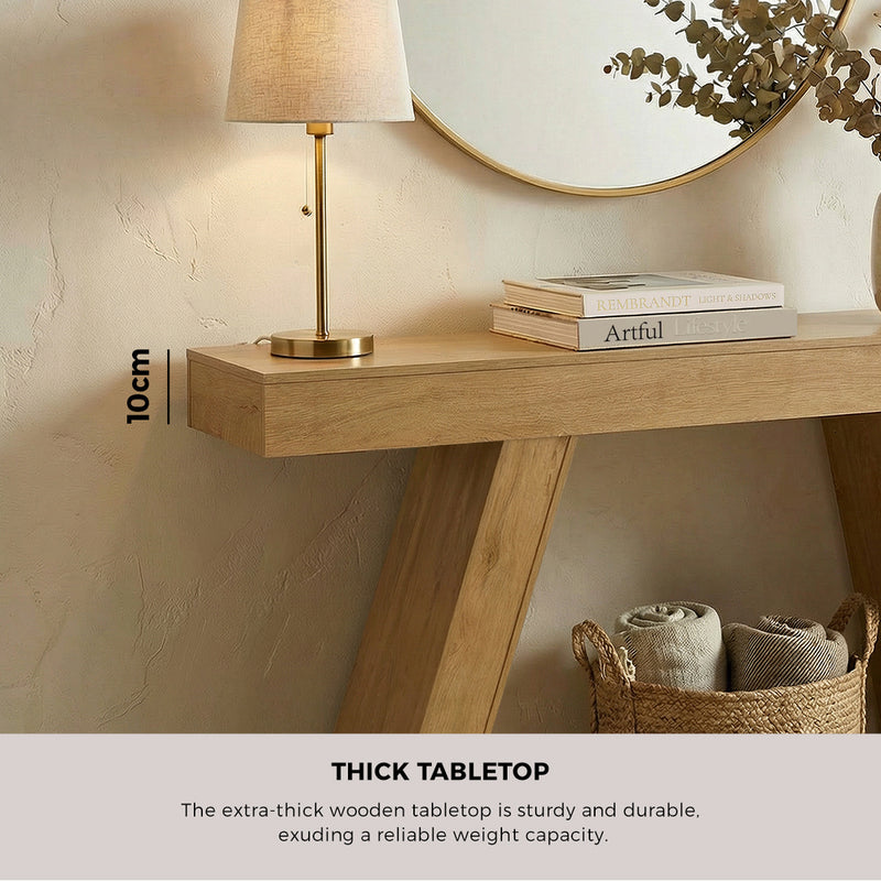 Oikiture Console Table Hallway Narrow Table Entryway Display Shelf