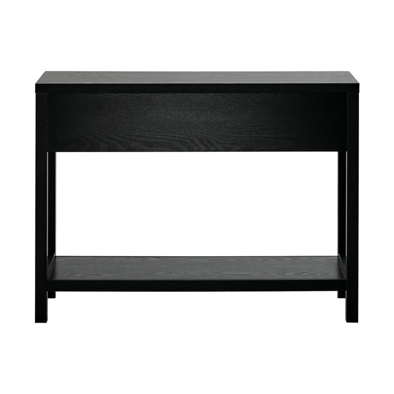 Oikiture Console Table 2 Drawers Entry Table Hallway Display Black