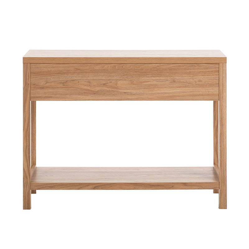 Oikiture Console Table 2 Drawers Entry Table Display Shelf Natural