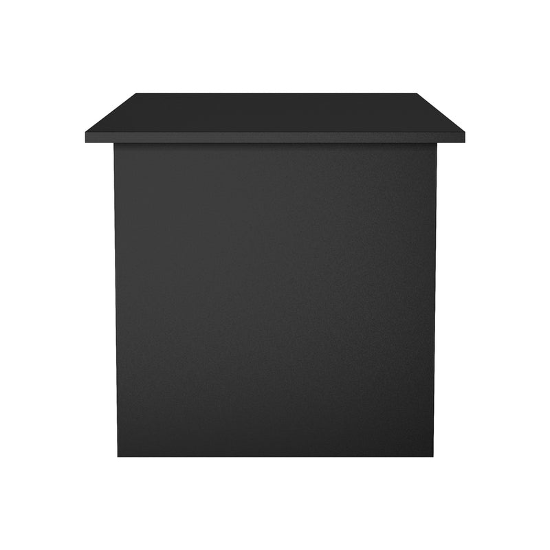 Oikiture Coffee Lift Up Top Hidden Storage Laptop Desk 2 Drawers Black