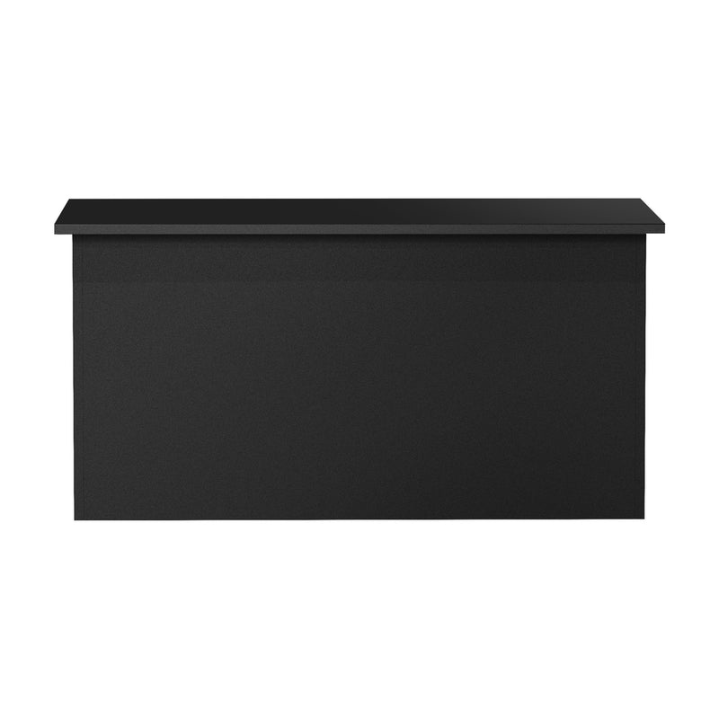 Oikiture Coffee Lift Up Top Hidden Storage Laptop Desk 2 Drawers Black