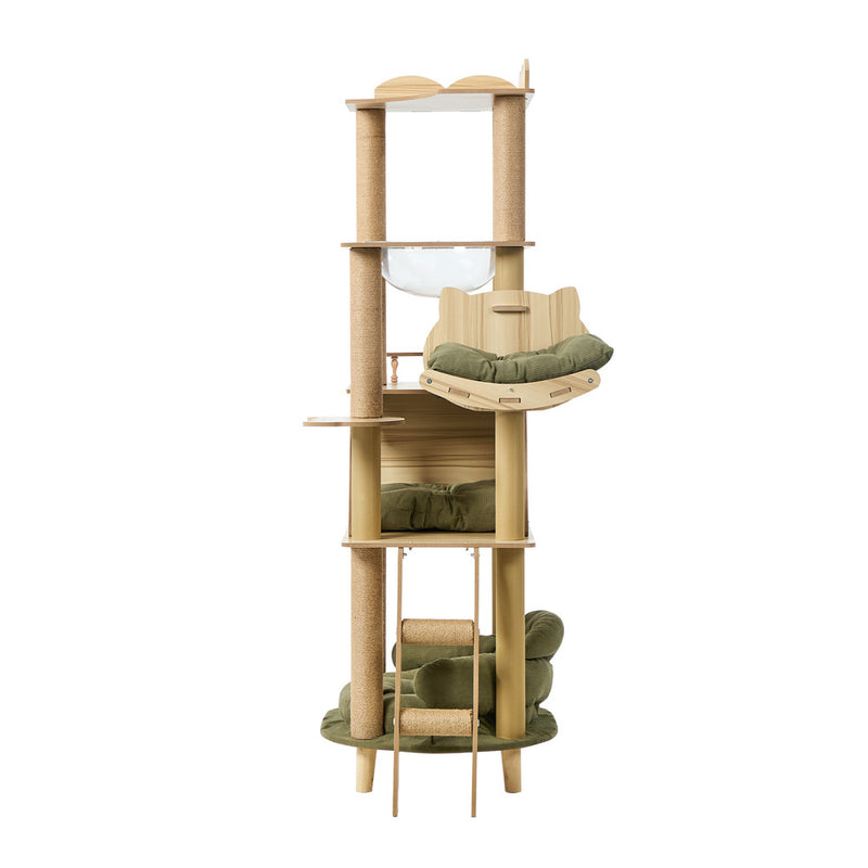 Alopet 152cm Cat Tree Sofa Bed Condo Clear Capsule Bowl Scratch Post