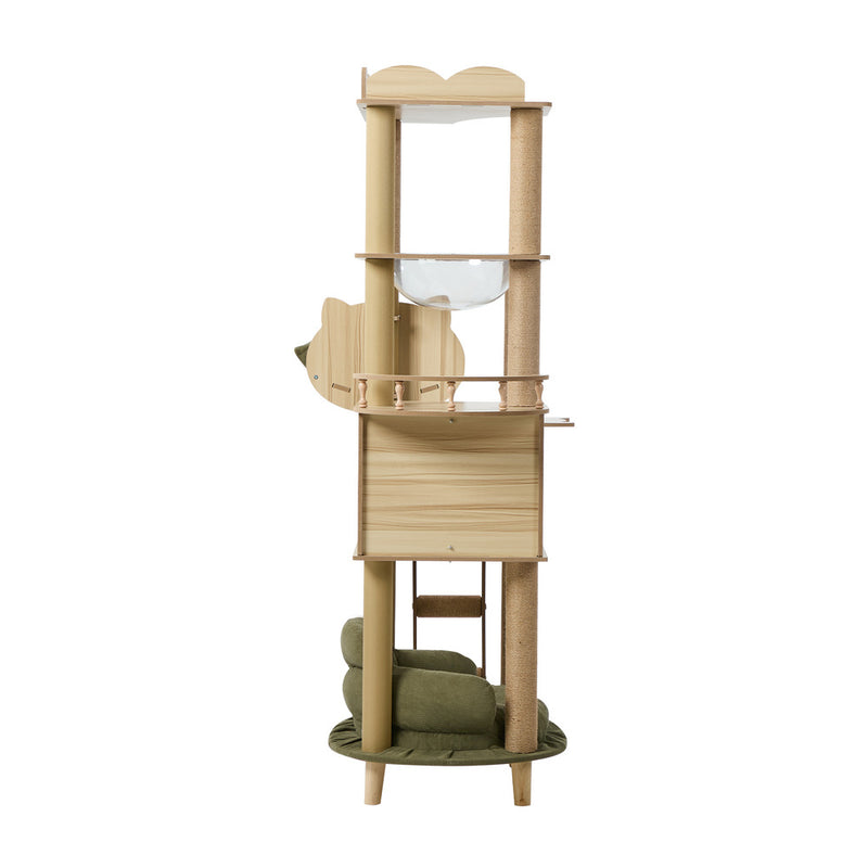 Alopet 152cm Cat Tree Sofa Bed Condo Clear Capsule Bowl Scratch Post