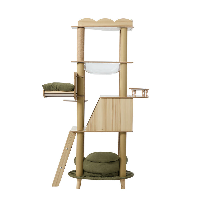 Alopet 152cm Cat Tree Sofa Bed Condo Clear Capsule Bowl Scratch Post