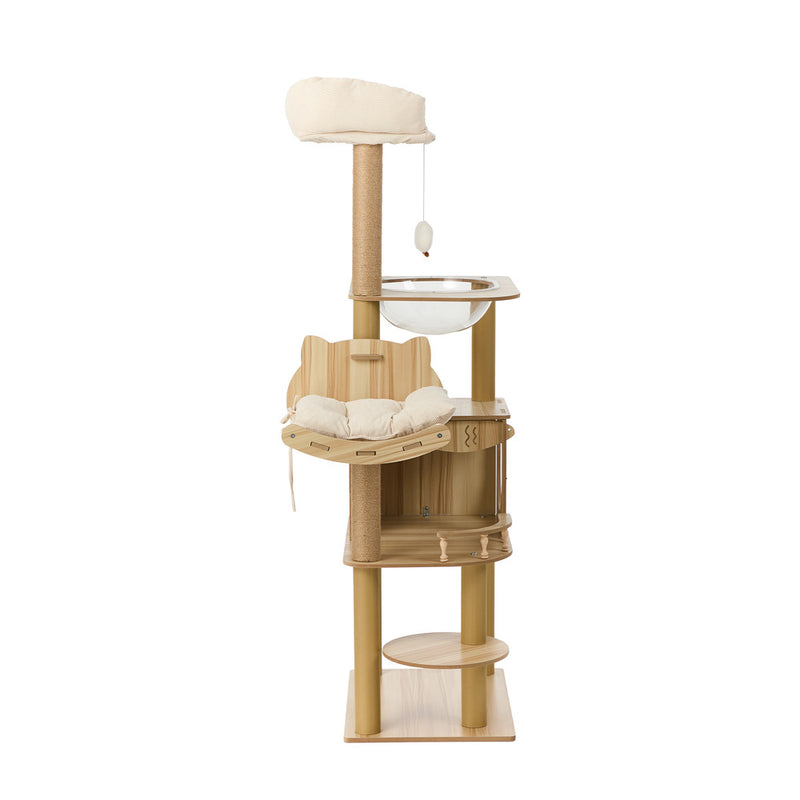 Alopet Cat Tree Tower Scratching Post Cats Condo House Bed Wood 150cm