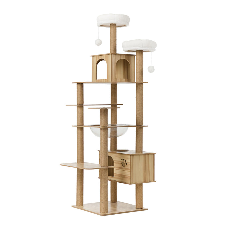 Alopet Cat Tree Tower Scratching Post Cats Condo House Bed Wood 186cm