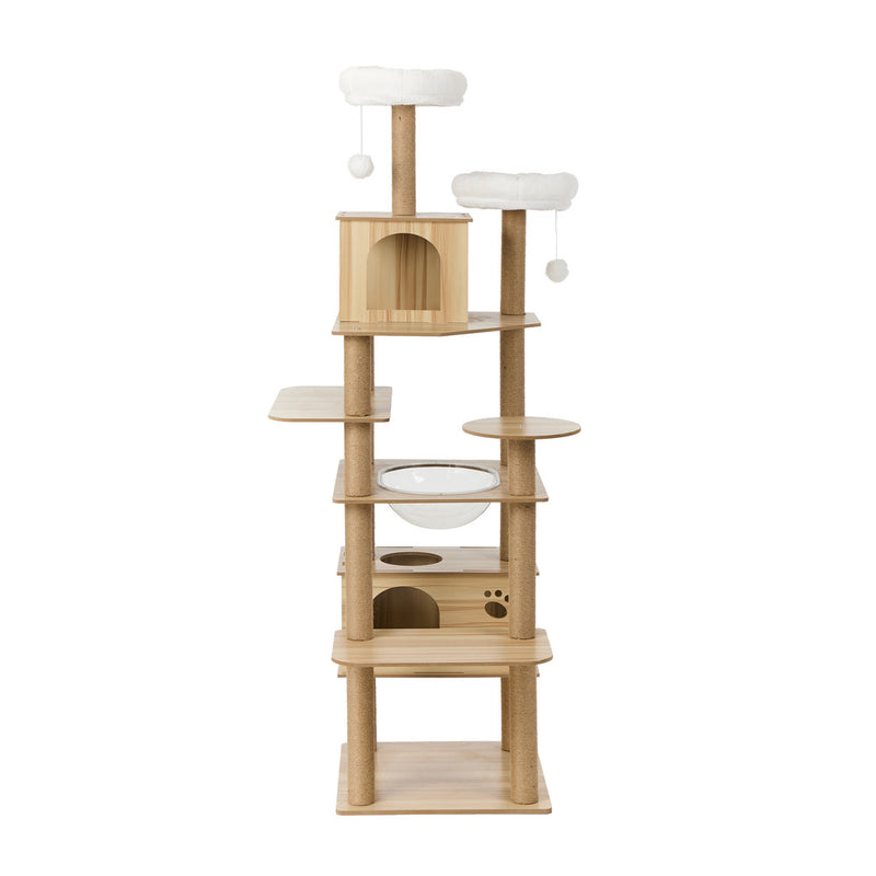 Alopet Cat Tree Tower Scratching Post Cats Condo House Bed Wood 186cm