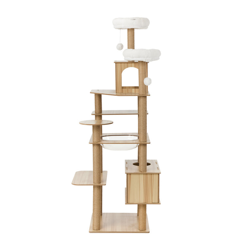 Alopet Cat Tree Tower Scratching Post Cats Condo House Bed Wood 186cm