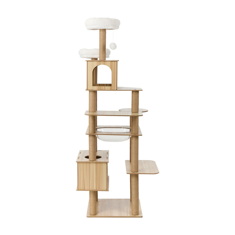 Alopet Cat Tree Tower Scratching Post Cats Condo House Bed Wood 186cm