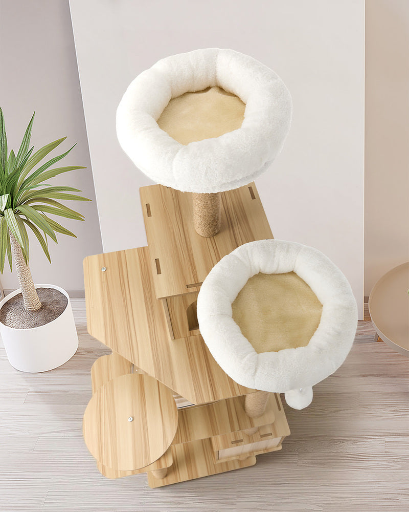 Alopet Cat Tree Tower Scratching Post Cats Condo House Bed Wood 186cm