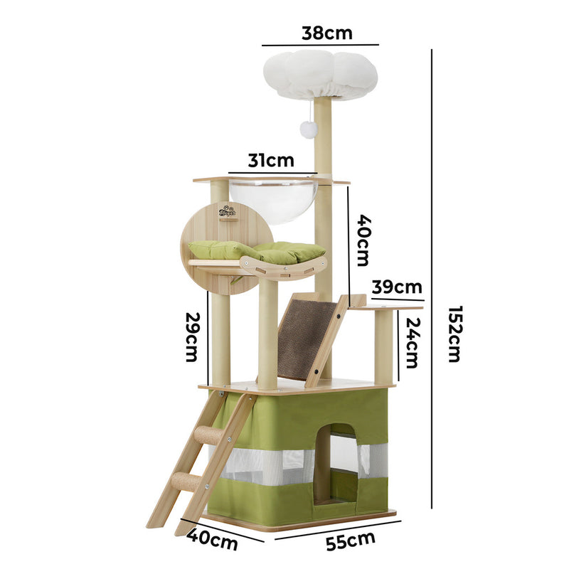 Alopet Cat Tree Tower Scratching Post Scratcher 152cm