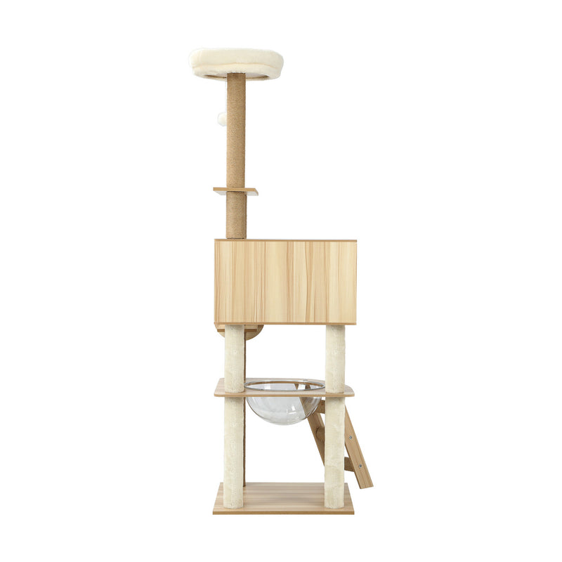 Alopet 162cm Wooden Cat Tree with Ladder