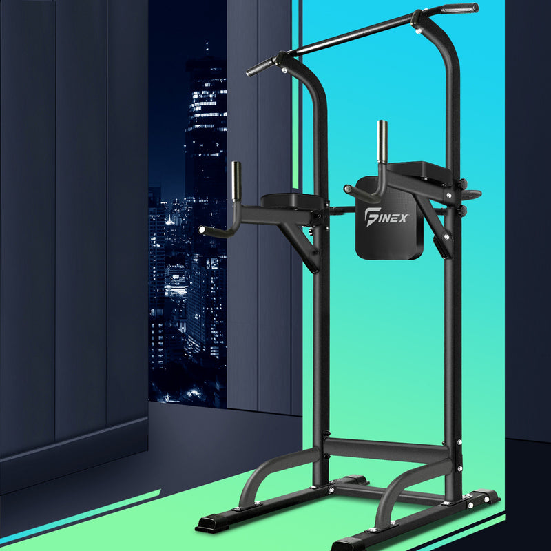 Finex Chin Up Tower Weight Bench Push Pull Up Knee Raise