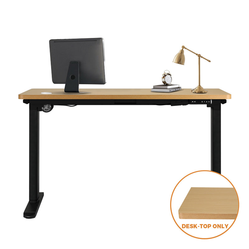 Oikiture Standing Desk Board with Drilled Hole Oak 120x60cm