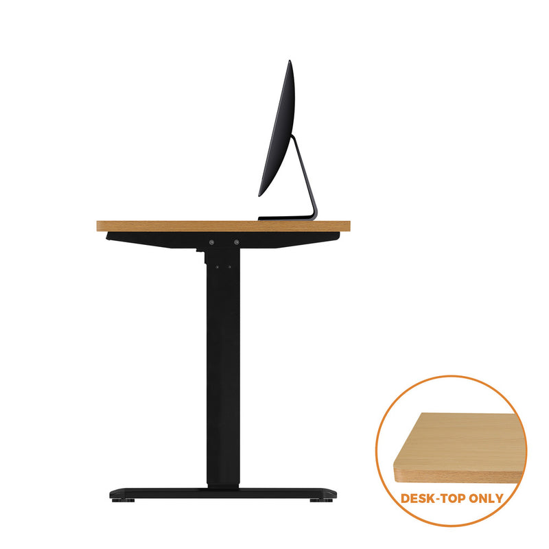 Oikiture Standing Desk Board with Drilled Hole Oak 120x60cm