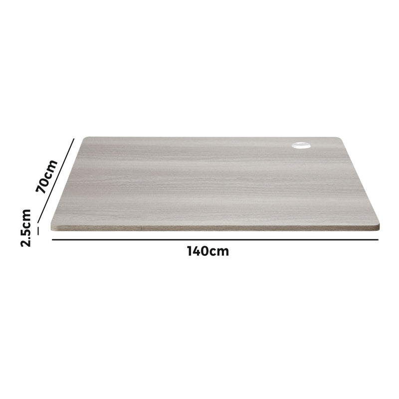 Oikiture Standing Desk Top Adjustable Electric Grey-Oak