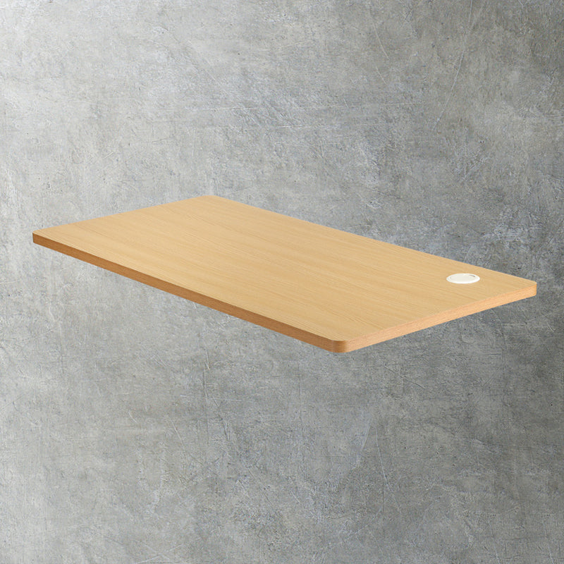 Oikiture Standing Desk Top with Drilled Hole Oak 140x70cm