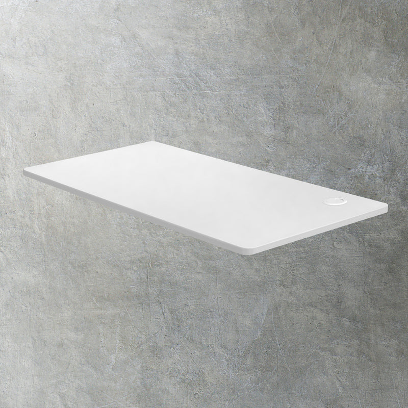 Oikiture Standing Desk Top with Drilled Hole White 140x70cm