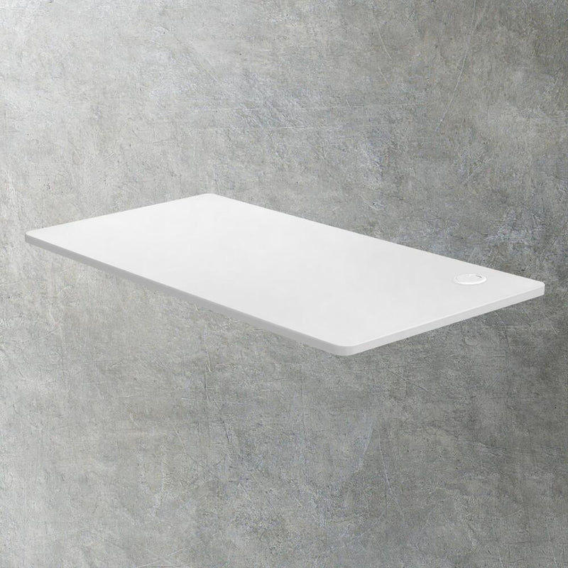 Oikiture Standing Desk Top with Drilled Hole White 150x75cm