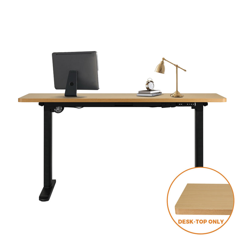 Oikiture Standing Desk Top with Drilled Hole OAK 160x75cm