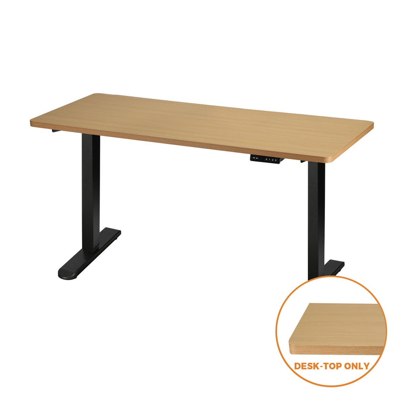 Oikiture Standing Desk Top with Drilled Hole OAK 160x75cm