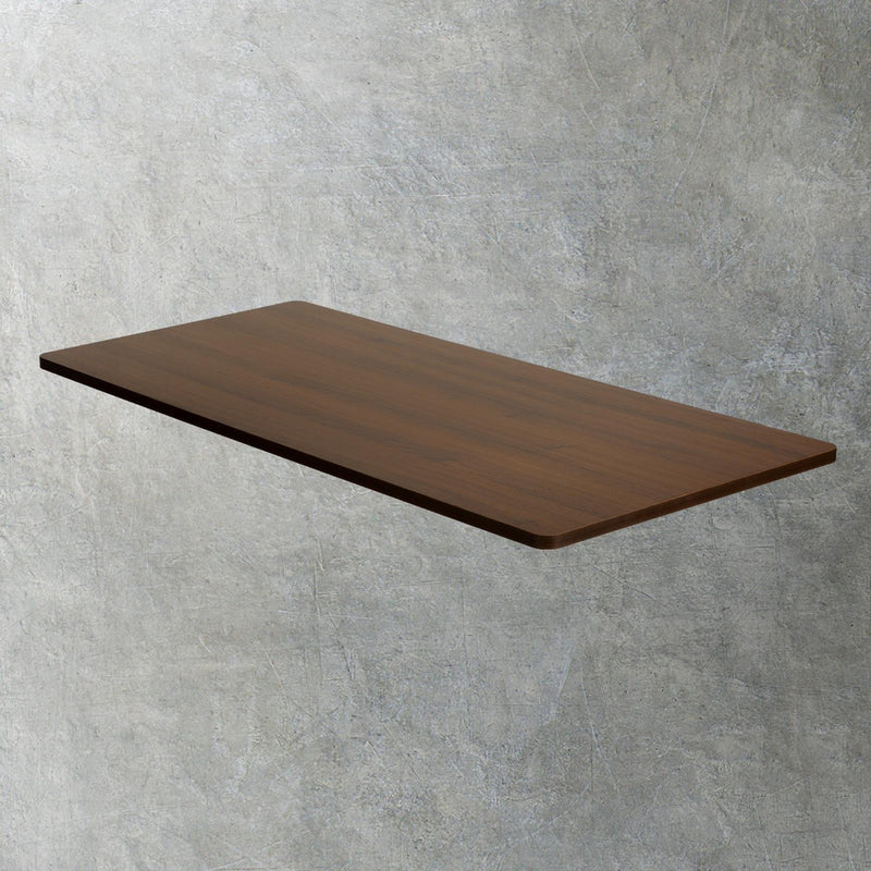 Oikiture Standing Desk Top with Drilled Hole Walnut 160x75cm