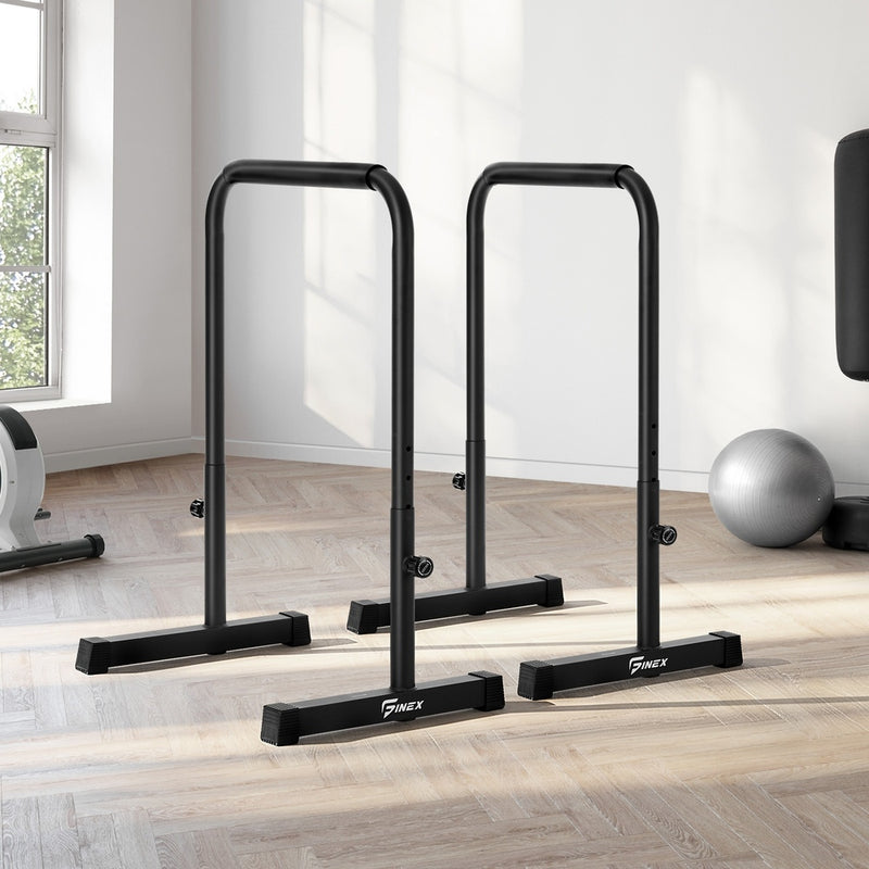Finex Parallel Dip Bar Adjustable Dip Stand Push Up Gym Fitness