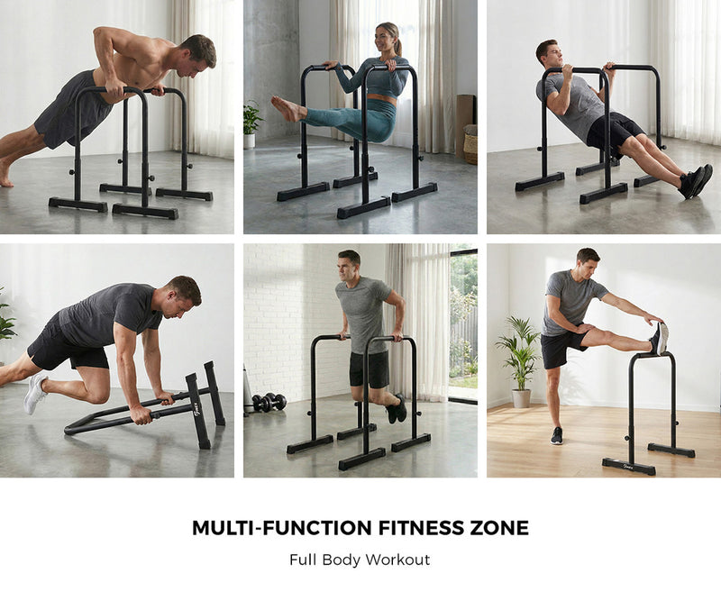 Finex Parallel Dip Bar Adjustable Dip Stand Push Up Gym Fitness