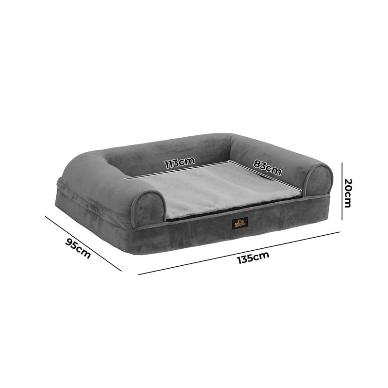 Alopet Pet Bed Memory Foam Orthopedic Removable Cover XX Large