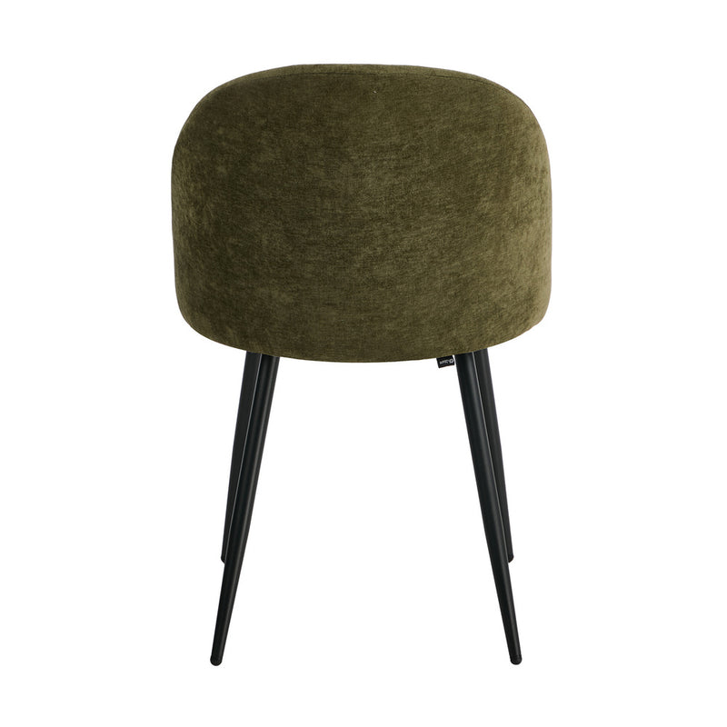 Oikiture 2x Dining Chairs Accent Chair Armchair Kitchen Linen Green