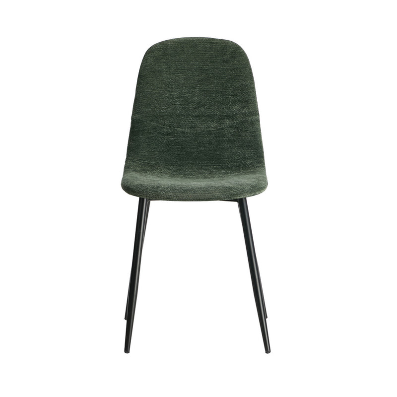 Oikiture 2x Dining Chairs Kitchen Accent Chair Lounge Chenille Green