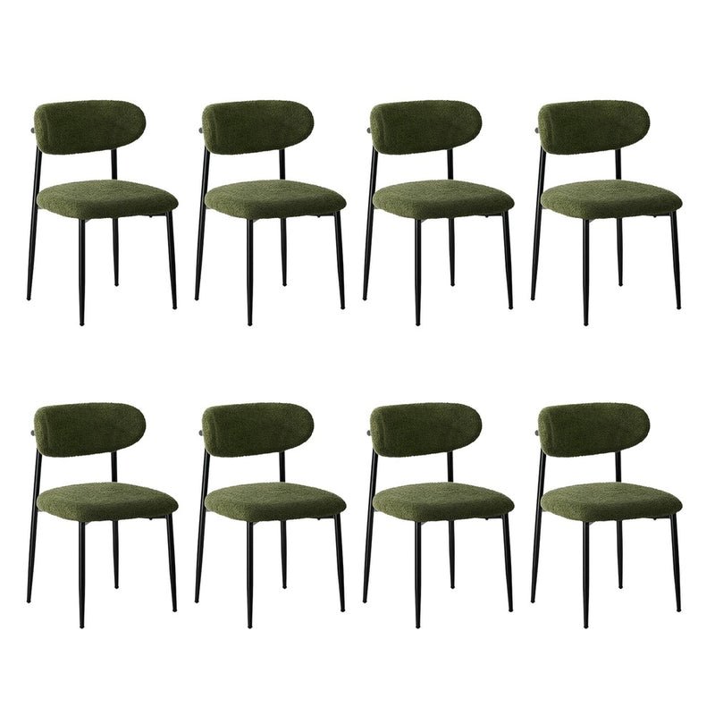 Oikiture 2PCs Velvet Dining Chair Kitchen Padded Seat Design Beige