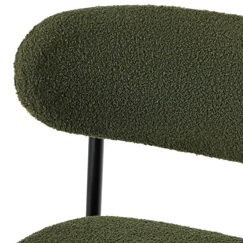 Oikiture 2PCs Velvet Dining Chair Kitchen Padded Seat Design Beige