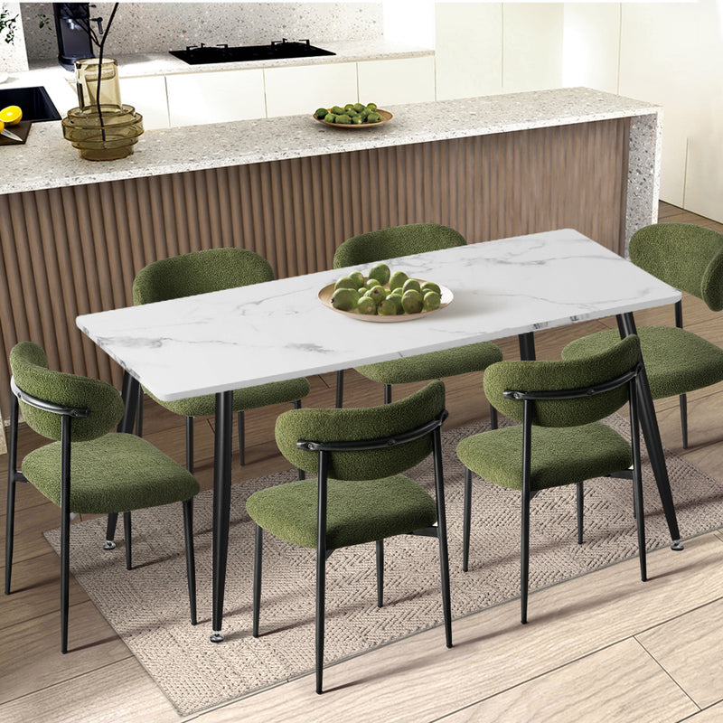 Oikiture 2PCs Velvet Dining Chair Kitchen Padded Seat Design Beige
