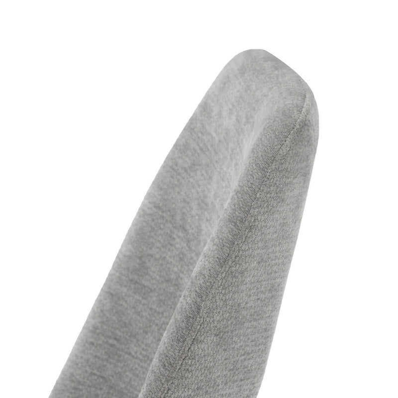Oikiture 2x Dining Chairs Chenille Fabric Kitchen Side Chair Grey