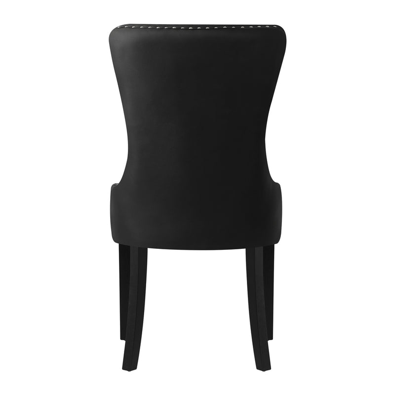 Oikiture Dining Chair with French Tufted X2 Black