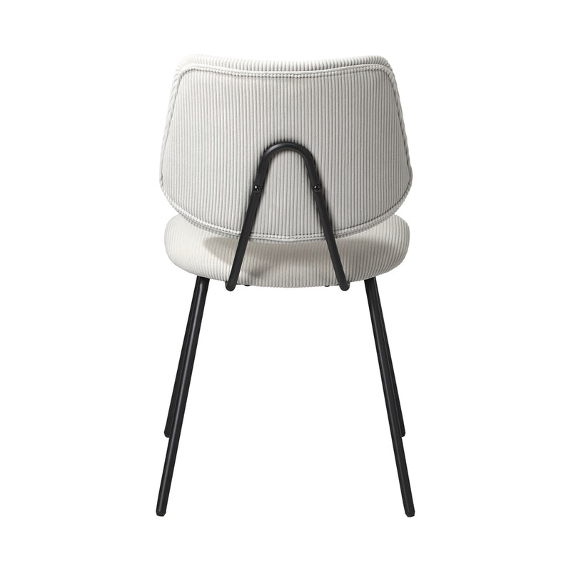 Oikiture 2x Dining Chair Vintage Retro Polyester White