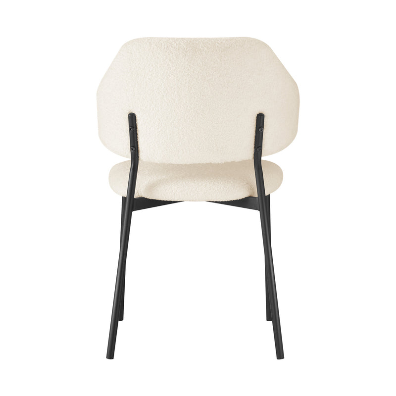 Oikiture Dining Chair Set of 2 White and Black