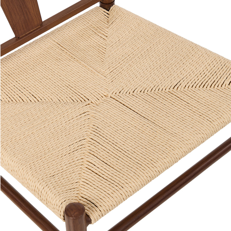 Oikiture 2x Dining Chair Metal Hans Wegner Chair Wishbone Walnut