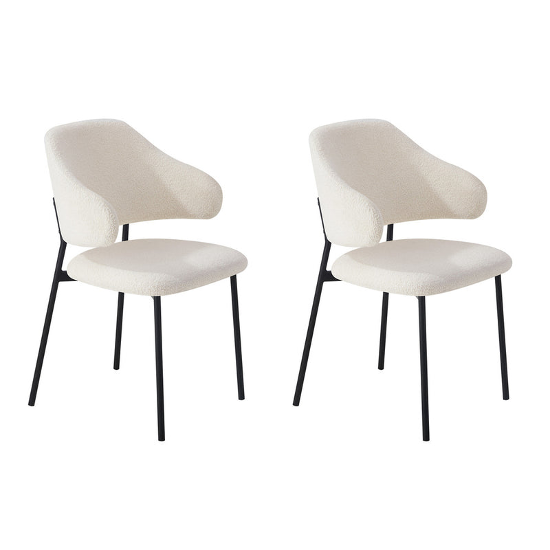 Oikiture 3PCS Dining Table Set Round Table & Chairs White & Black