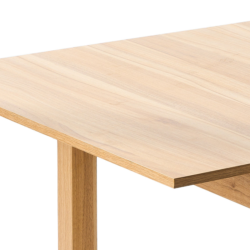Oikiture 5pc Dining Table and Chairs Wooden Dining Set Ratten Natural