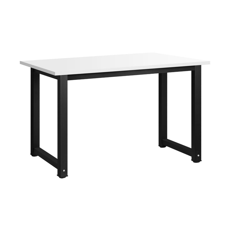 Oikiture Home Office Desk and Chair Set BK&WH Computer Table